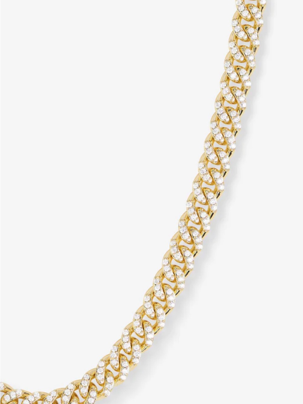 Melinda Maria Gold Pave Cuban Link Necklace - Women Jewelry